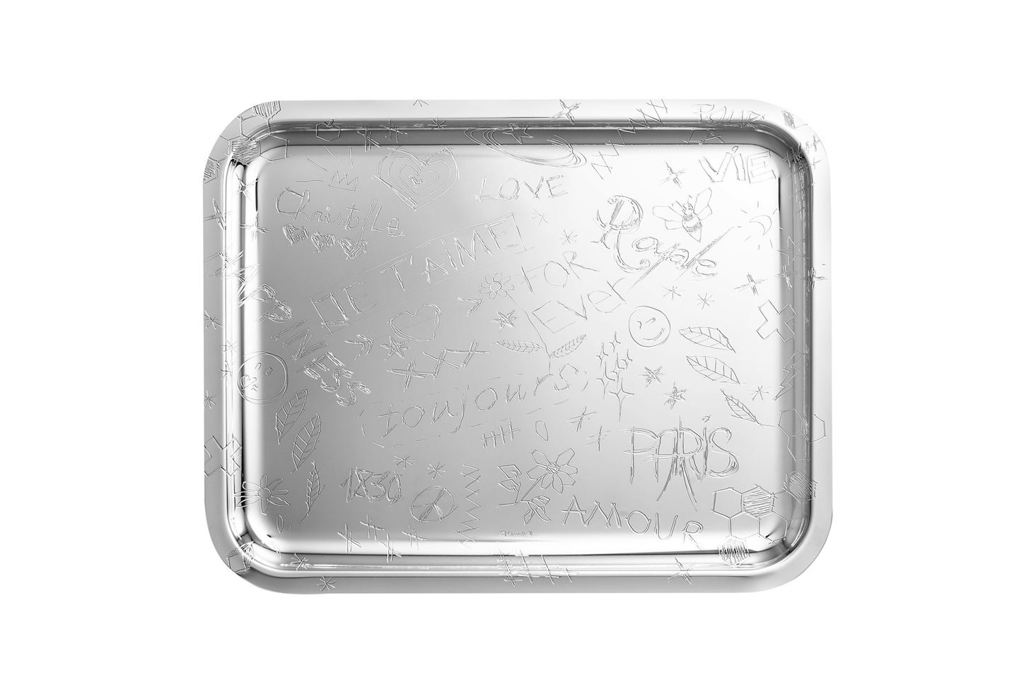 Christofle Silver Plated Graffiti Tray