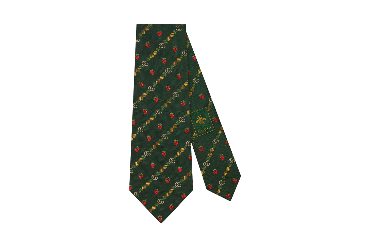 Double G Pineapples and Strawberries Silk Tie