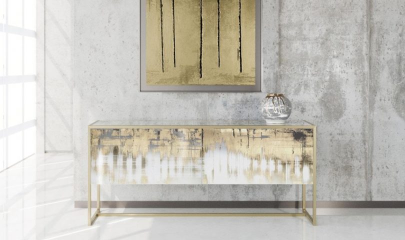 Inject your home with a dose of luxury via this beguiling gilded sideboard