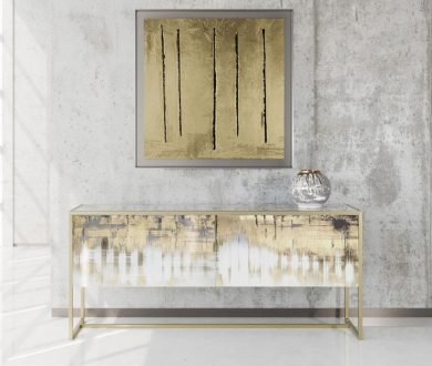 Inject your home with a dose of luxury via this beguiling gilded sideboard