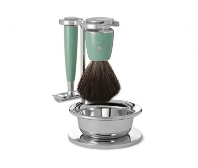 MÜHLE Mint Resin Four-Piece Safety Shaving Set