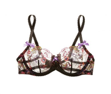 Agent Provocateur Zuri Satin-Trimmed Embroidered Tulle Underwired Bra