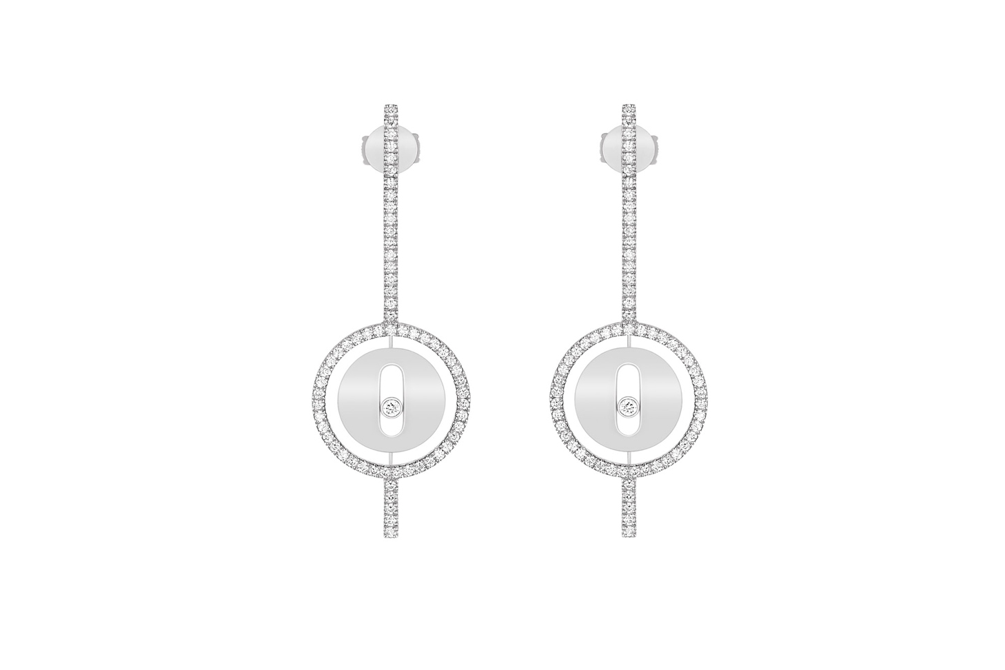 Messika Lucky Move Arrow Earrings White Gold