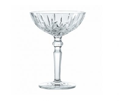 Crystal champagne saucer pair