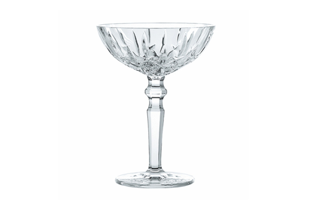Crystal champagne saucer pair