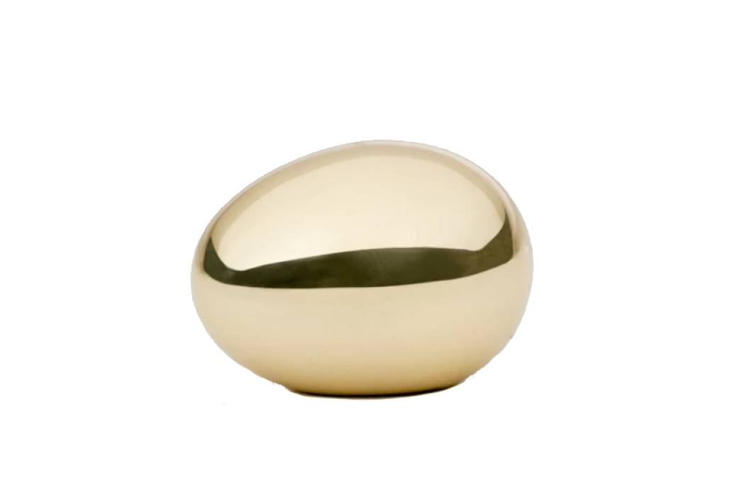 Brass egg paperweight