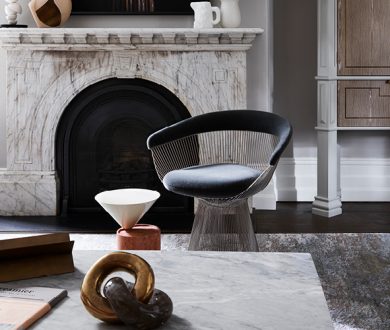 A historic home renovation employs bold art and colour