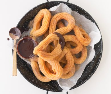 The only recipe you need to create fried, cinnamon sugar-coated churros with chocolate sauce at home