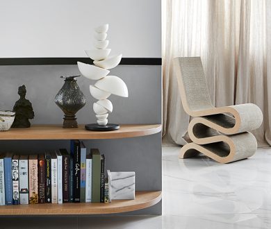 Classic details and an artistic approach offer cocoon comfort in this sky high apartment