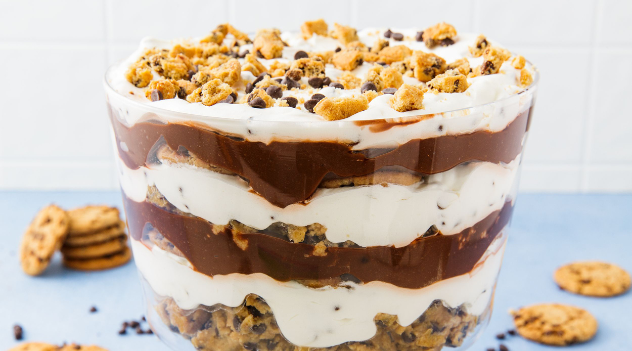 This cookie dough trifle recipe is giving a nostalgic spin to the boozy