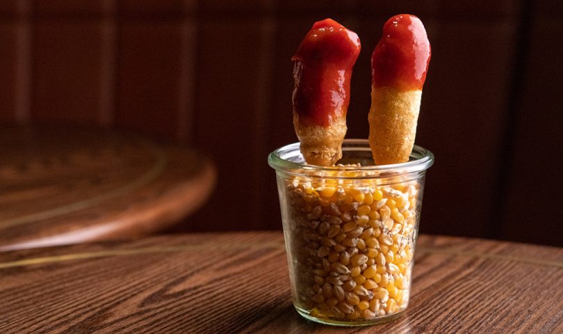 Bring the bar snacks to your abode with Little Culprit’s bierstick corn dog recipe