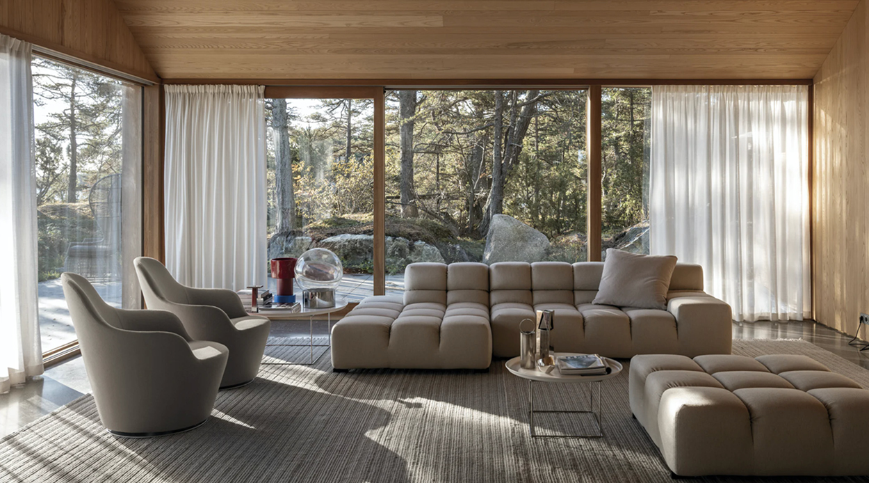 The Tufty Time by B B Italia is the cloud like sofa reminding us