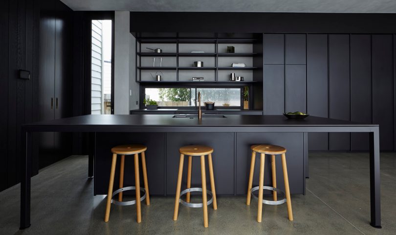 This clever locally designed kitset kitchen delivers sleek design in spades