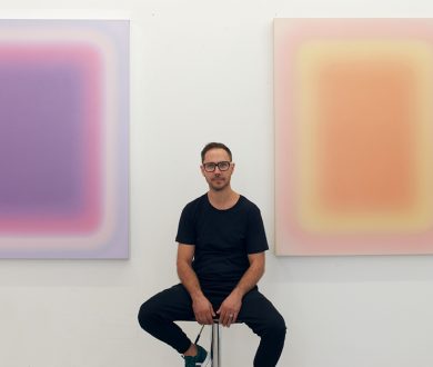 This in-demand artist’s debut New Zealand exhibition is a vivid play of colour and light