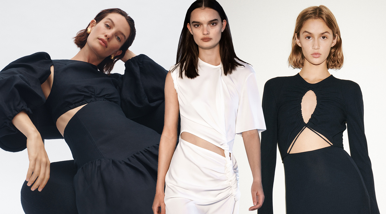 Show a touch of skin with cut-out clothing, this season's coolest trend