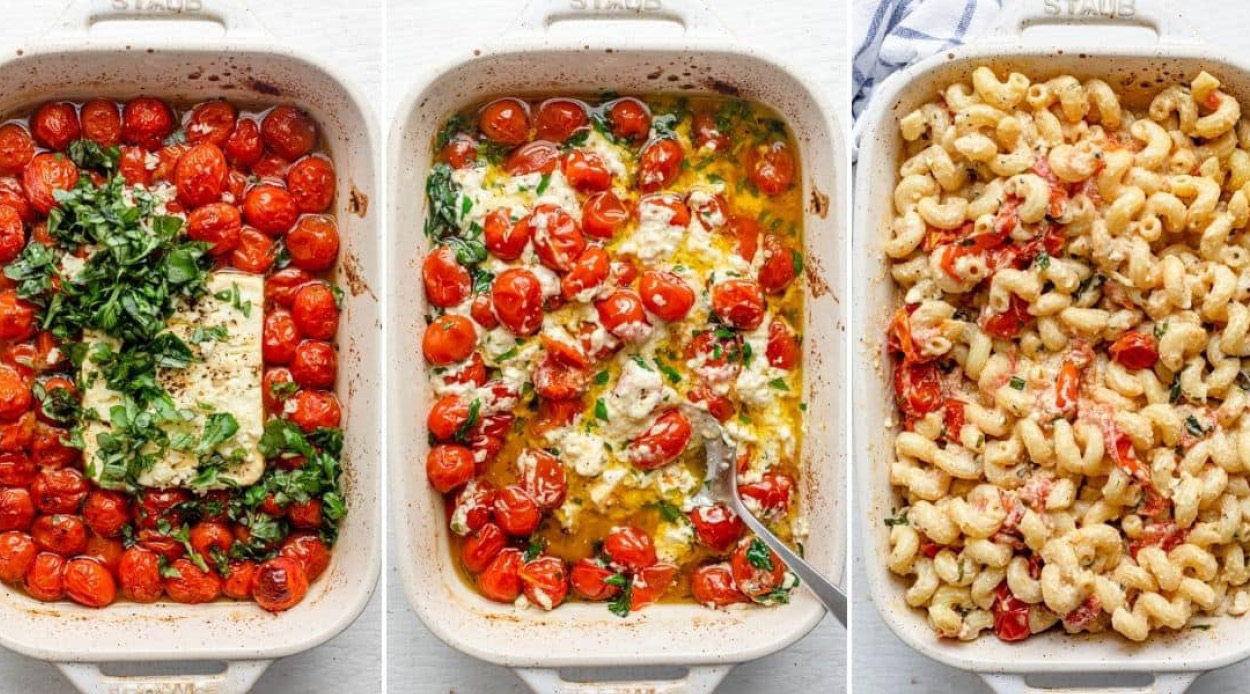 This viral Tiktok baked feta pasta recipe creates a ridiculously simple