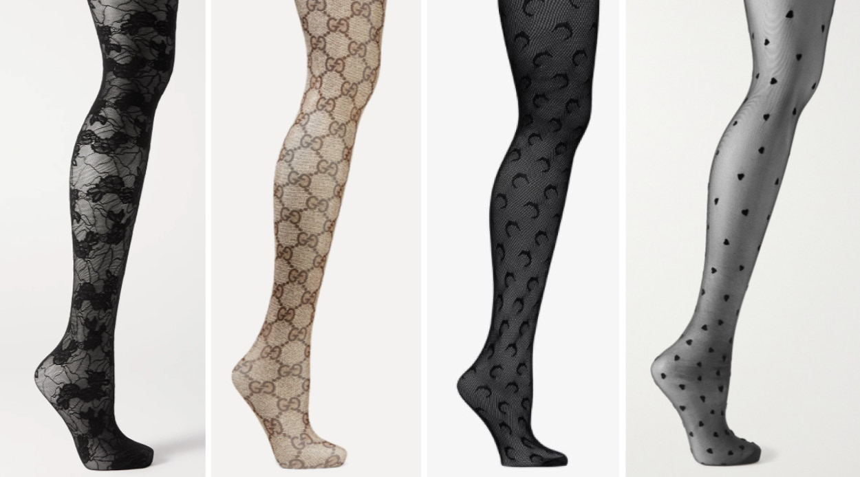 Levante Liliana Patterned Tights with Motif Pattern - NZ Hosiery