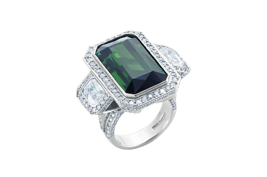 Sutcliffe Emerald Cut Tourmaline Ring