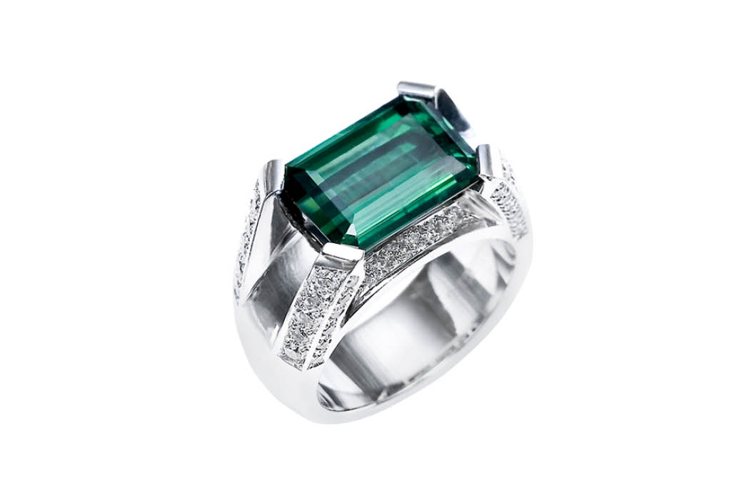 Sutcliffe Green Tourmaline Ring