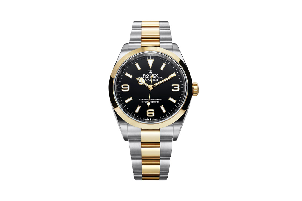 Rolex Explorer in Oystersteel and Yellow Gold