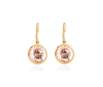 Peach morganite earrings