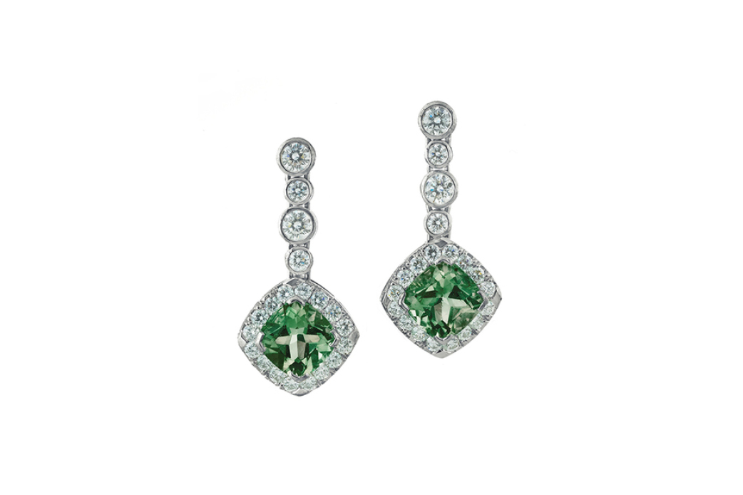 Apple tourmaline earrings