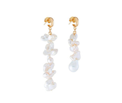 Martha Calvo Keshi pearl earrings 