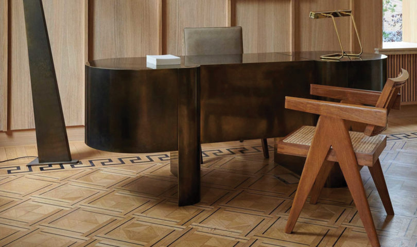 Flipping tradition on its head, this exquisite workplace will inspire your home office
