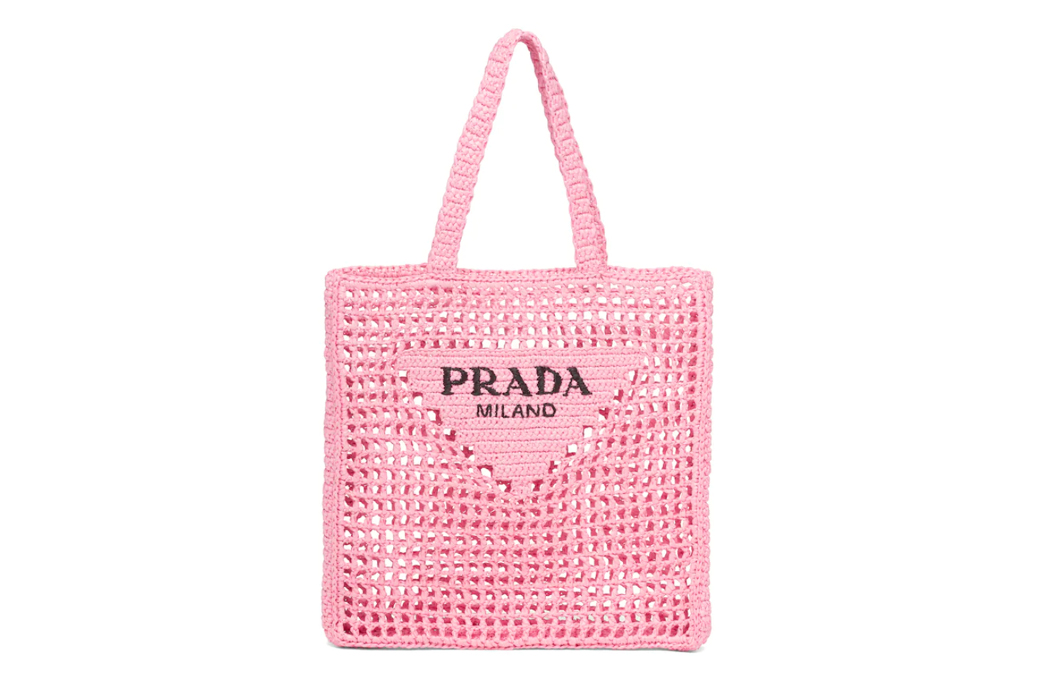 Prada Raffia Tote Bag