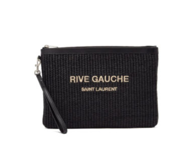 Saint Laurent Raffia Pouch