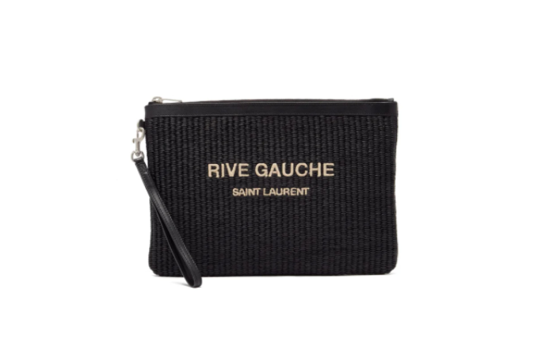 Saint Laurent Raffia Pouch