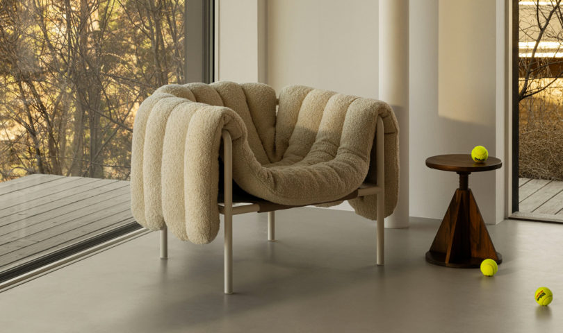 A cocooning exercise in contrasts, Faye Toogood’s Puffy Lounge Chair is a modern design icon
