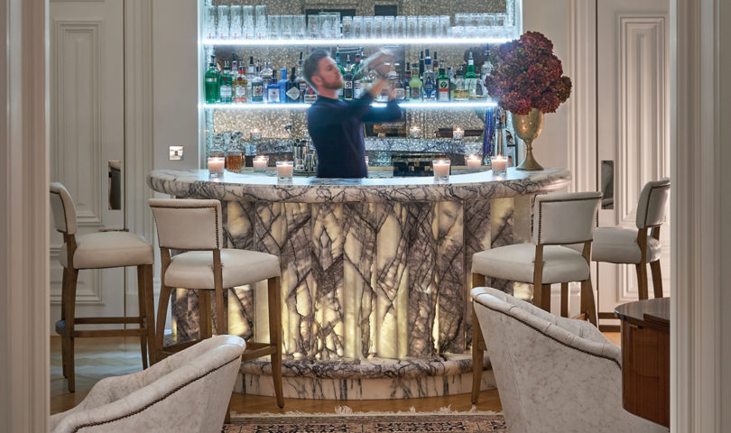 Fancy an in-home bar? This sleek modular designer offering is adaptable for any space