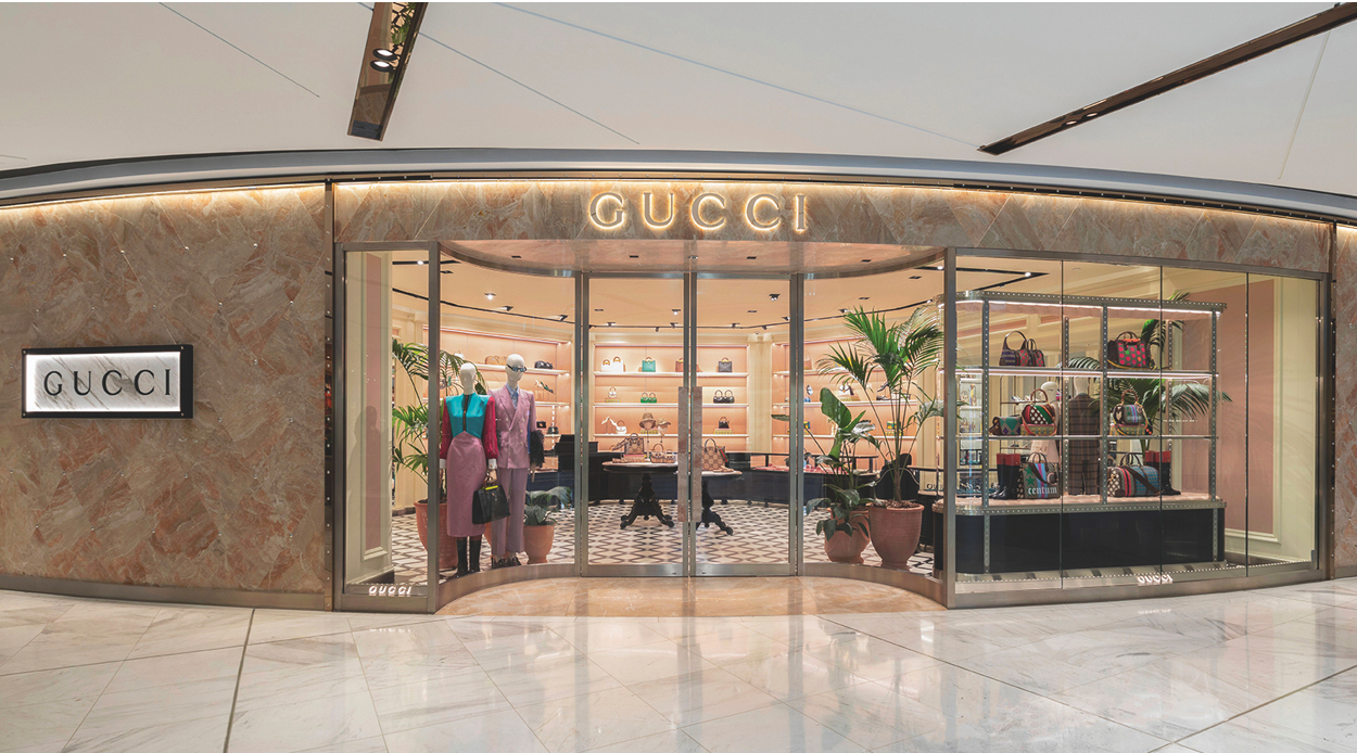 Check out the newly renovated Gucci boutique at Westfield Garden