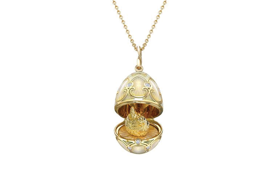 Fabergé Guilloché Hen Locket