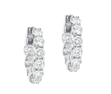 Medium Diamond Hoops