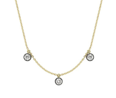 Jessica McCormack Signature Georgian Cut-Down Three Stone Diamond Necklace