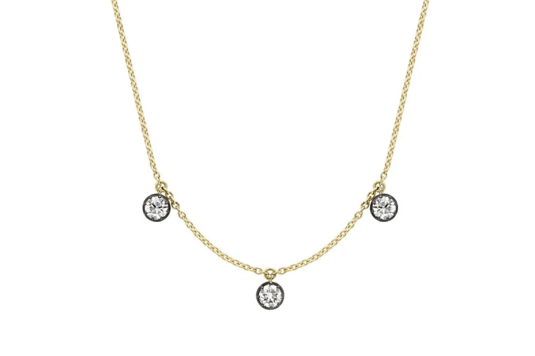 Jessica McCormack Signature Georgian Cut-Down Three Stone Diamond Necklace