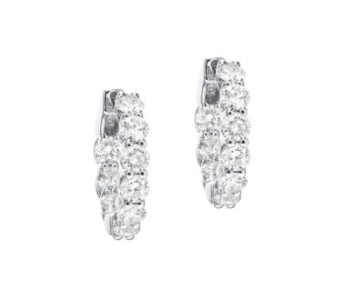 Medium Diamond Hoops