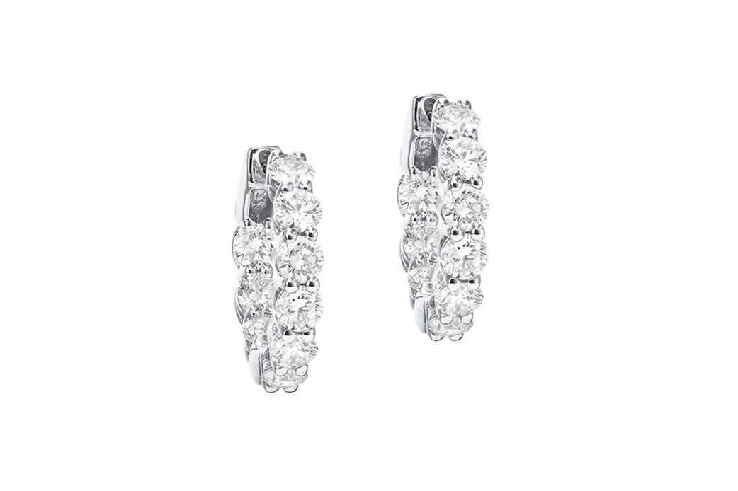 Medium Diamond Hoops