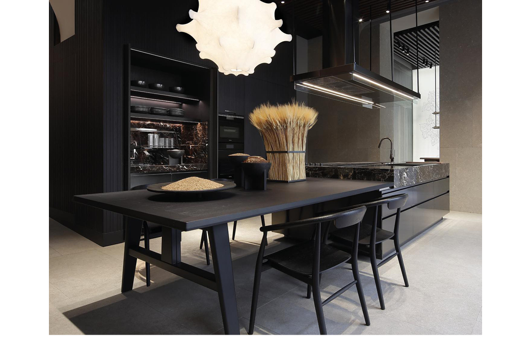 Convivium kitchen with the Up&Down table