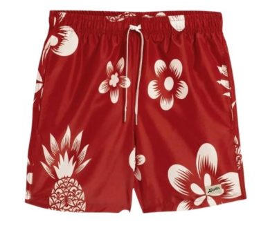 Bather Floral Coastal Pineapple Short