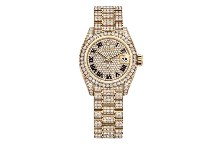 Rolex Lady Date Just in Oyster Yellow Gold and Diamonds, 28mm