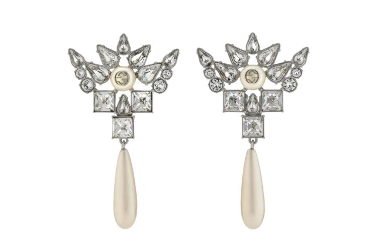 Interlocking G crystal earrings