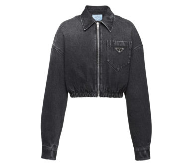 Denim blouson jacket