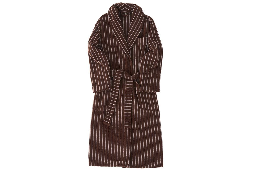 Tekla Lima Stripe Classic Bathrobe