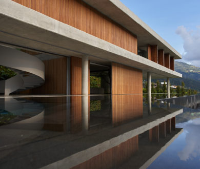 Set above a bustling Colombian cityscape, this spectacular home is a modernist haven