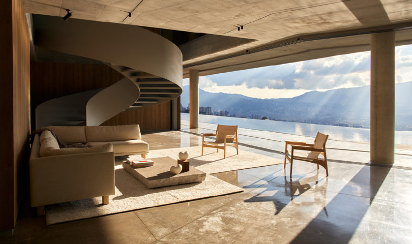 Set above a bustling Colombian cityscape, this spectacular home is a modernist haven