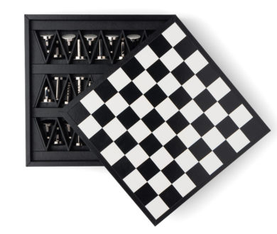 Saffiano Leather Chess Set