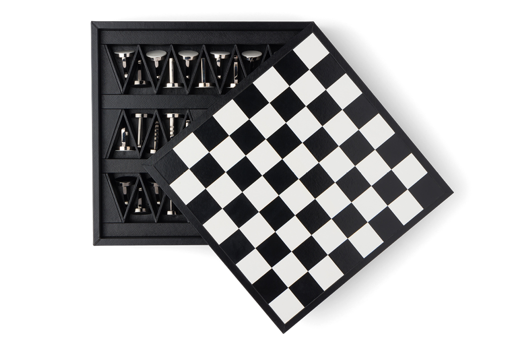 Saffiano Leather Chess Set